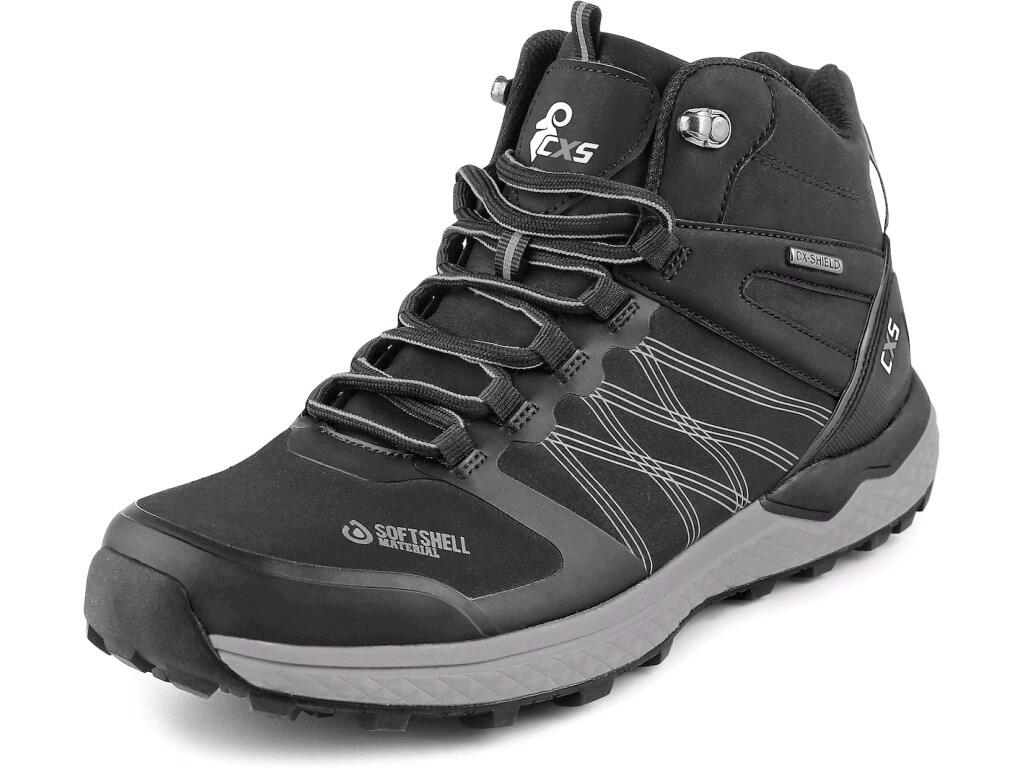 Ankle footwear CXS SPORT: Ankle softshell footwear with reflective accessories. Material: softshell upper, reinforced TPU overcap and heel protection, waterproof membrane CX-SHIEL…