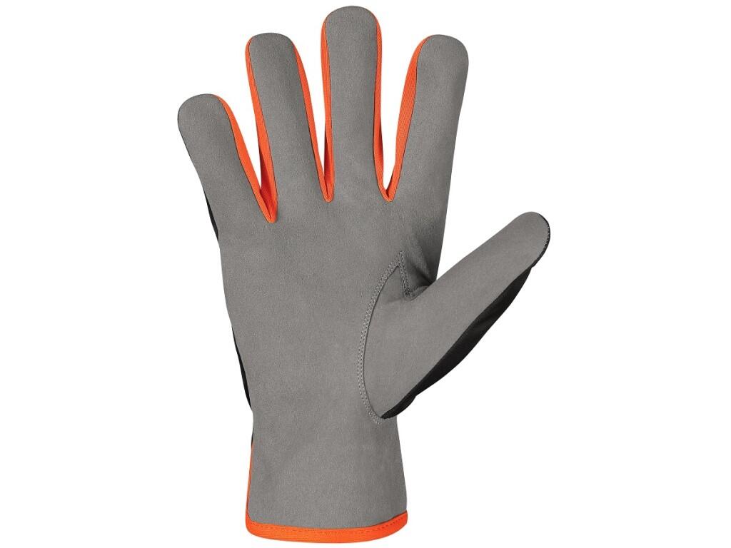 Gloves CXS FURNY: Combined mechanic gloves with rubber wrist. Made from quality materials. Shrinking, stretching and hardening resistant. Comfortable for work. Packed with blister…