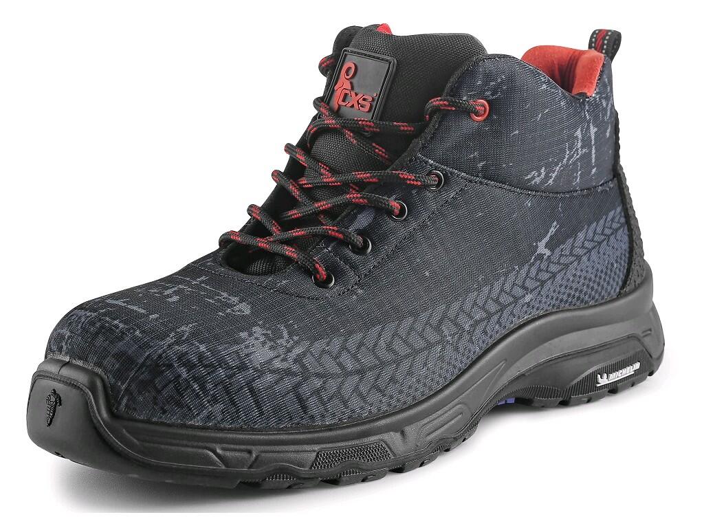 Ankle footwear CXS MICHELIN BRENTA O2: Ankle work footwear, combined, reflective accessories. Material: upper made of hydrophobic and durable 2,2mm polyester, the outer heel is re…