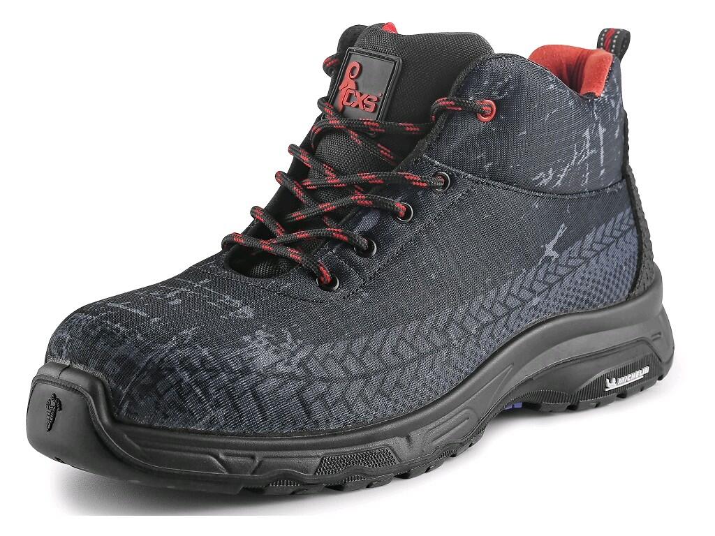 Ankle footwear CXS MICHELIN SCRIVIA S3: Ankle safety footwear, combined, fiberglass toe cap and Biagioli Zero Perforation anti-penetration textile insole, reflective accessories.…
