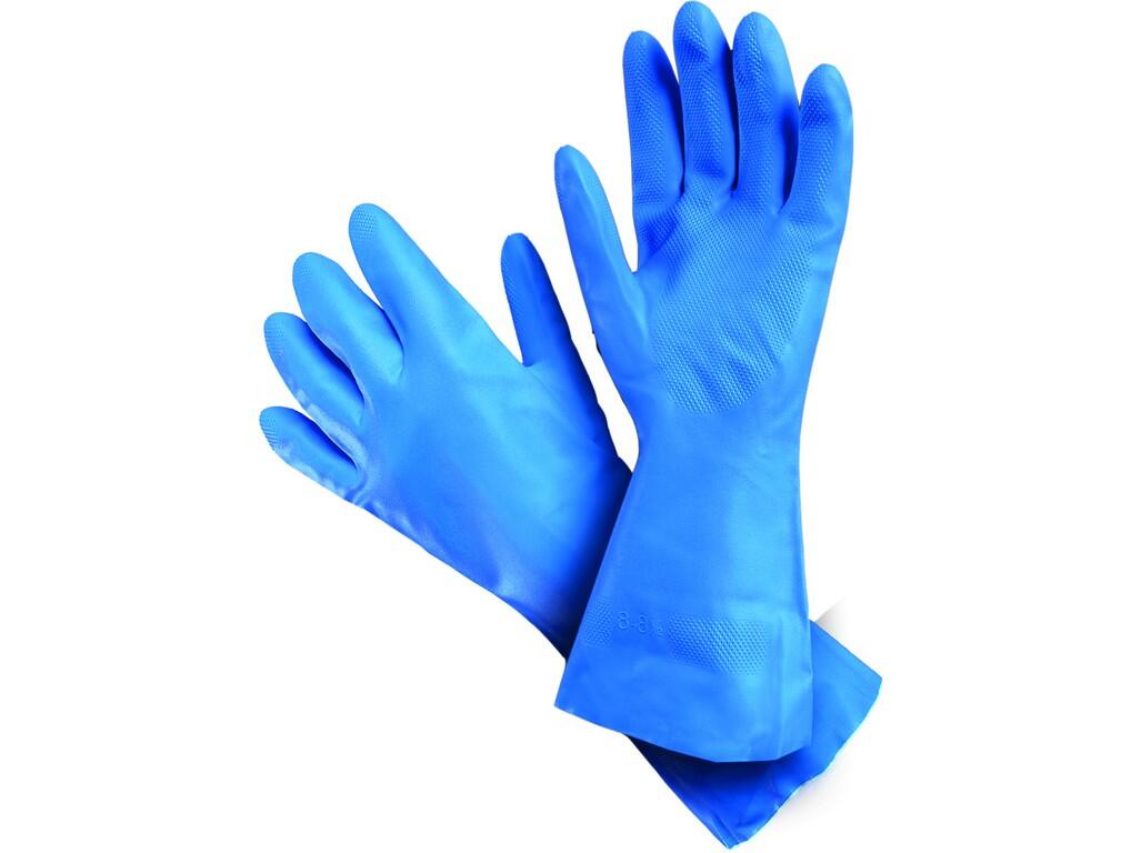 Gloves MAPA ULTRAFOOD 495: Acid resistant gloves with cotton flocklined interior and embossed finish. Glove lenght: 32 cm, thickness: 0,45 mm. Recommended applications: cutting me…