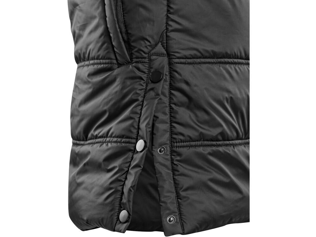 Coat CXS WICHITA: Ladies’ padded coat with a hood, a two-way zipper and bottom side slits. Side zipper pockets, sleeves to the elastic cuff, black reflective accessories on the ho…