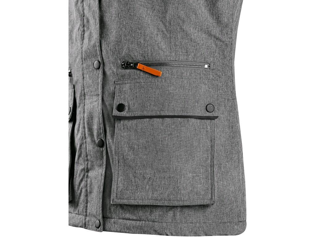 Jacket CXS ARIZONA: Ladies’ padded jacket with hood, water-resistant and windproof. The jacket has small zipper pockets and underneath there are flap pockets with reflective acces…