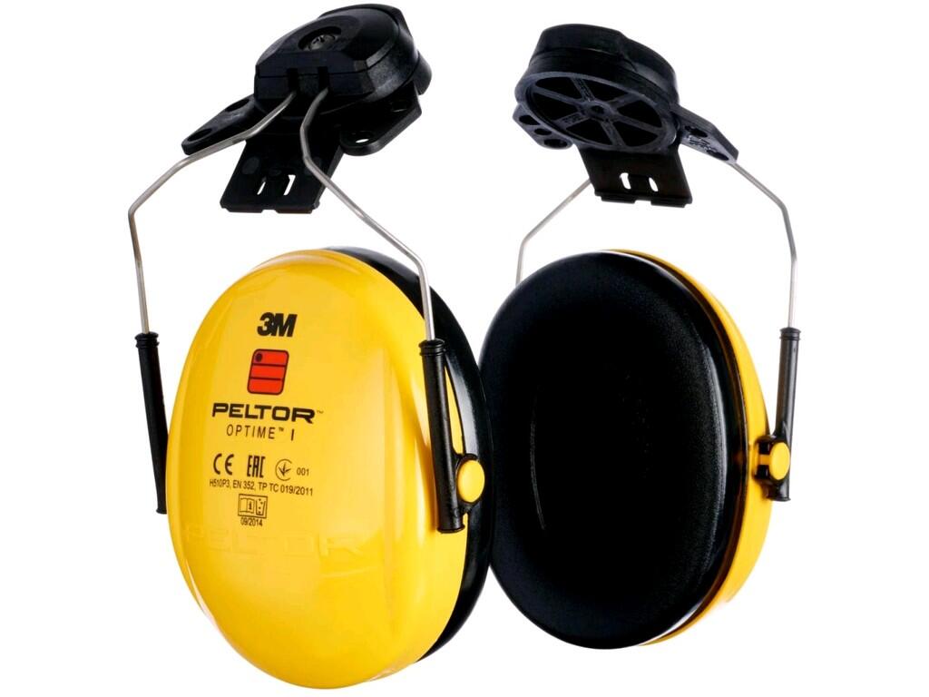 Ear muffs 3M PELTOR H510P3E-410-GQ: Optime I, helmet attachments, wide and comfortable rings are filled with a combination of fluid and foam, optimal sealing and low pressure. Sou…