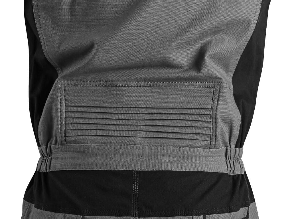 Overall CXS STRETCH: >Men’s working overall, stretch fabric allowing free movement, shoulders reinforced by 600D polyester, sleeves with adjustable cuff, flap pocket on the left s…