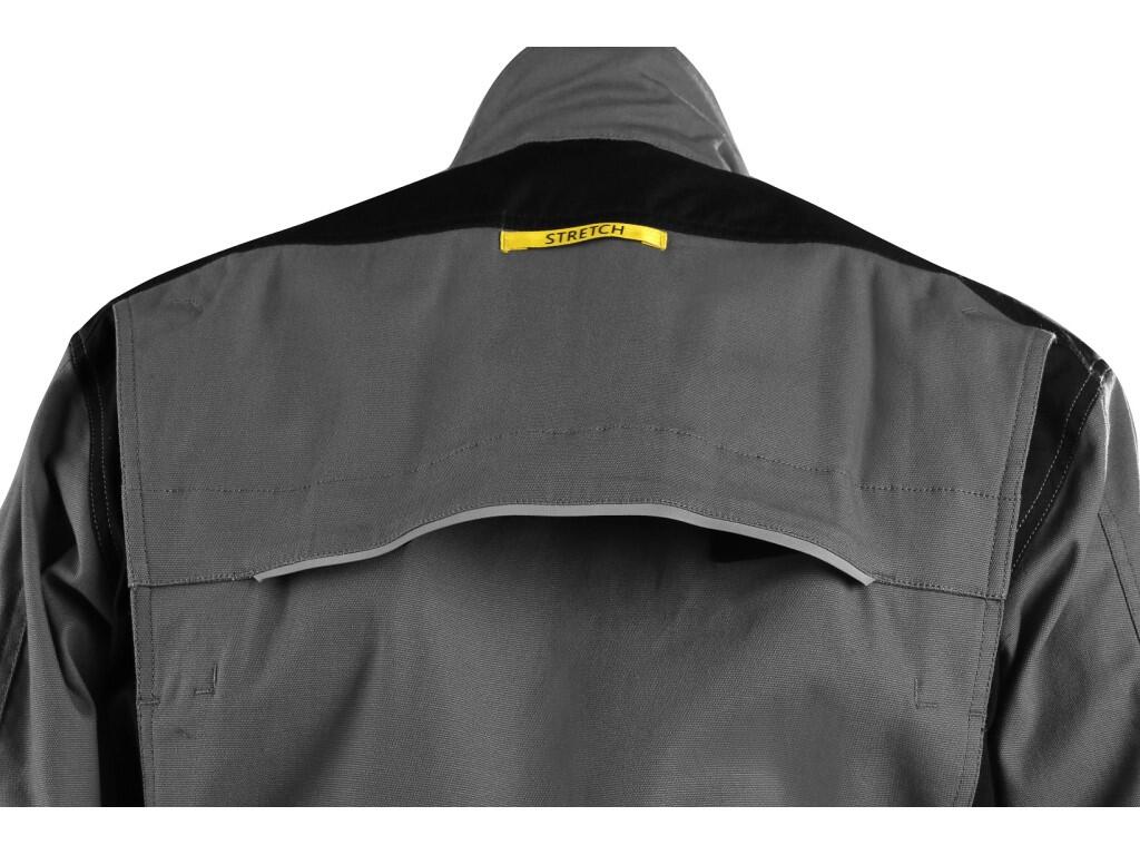 Overall CXS STRETCH: >Men’s working overall, stretch fabric allowing free movement, shoulders reinforced by 600D polyester, sleeves with adjustable cuff, flap pocket on the left s…