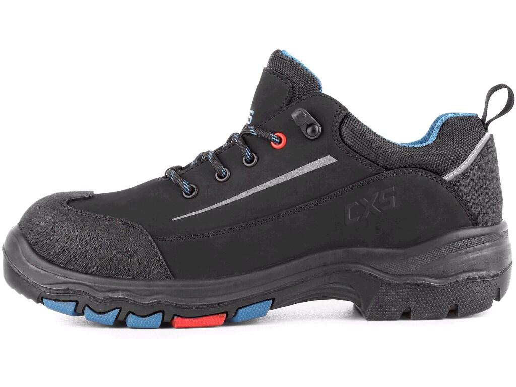 Low footwear CXS LAND FYN S3S: >Low cut safety footwear with composite toe cap and textile antipenetrating insole, reflective accessories. Material: upper made of 1,8 - 2 mm hydro…