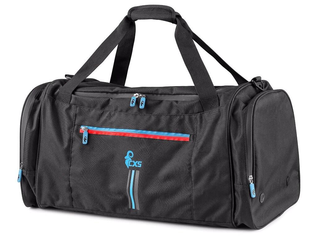 Sports bag CXS LEONIS: >Sports bag made of waterproof material with waterproof zippers. The bag features a main compartment with a reinforced bottom and two side pockets for bette…