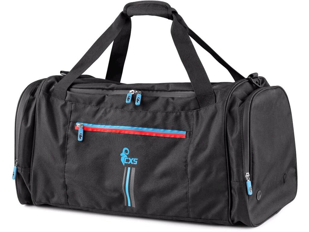 Sports bag CXS LEONIS: >Sports bag made of waterproof material with waterproof zippers. The bag features a main compartment with a reinforced bottom and two side pockets for bette…
