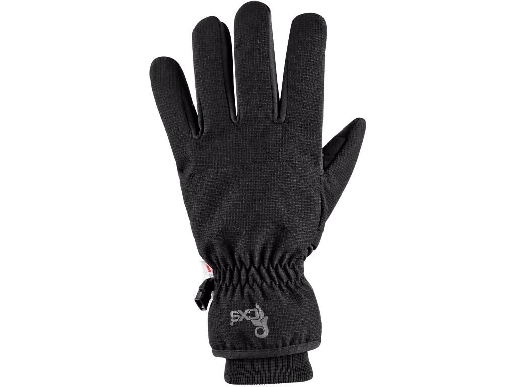 Gloves CXS NORNY: >Winter UNISEX gloves with fleece insulation, 3M Thinsulate lining and waterproof treatment. Non-slip silicone applications in the palm and thumb area. On the th…