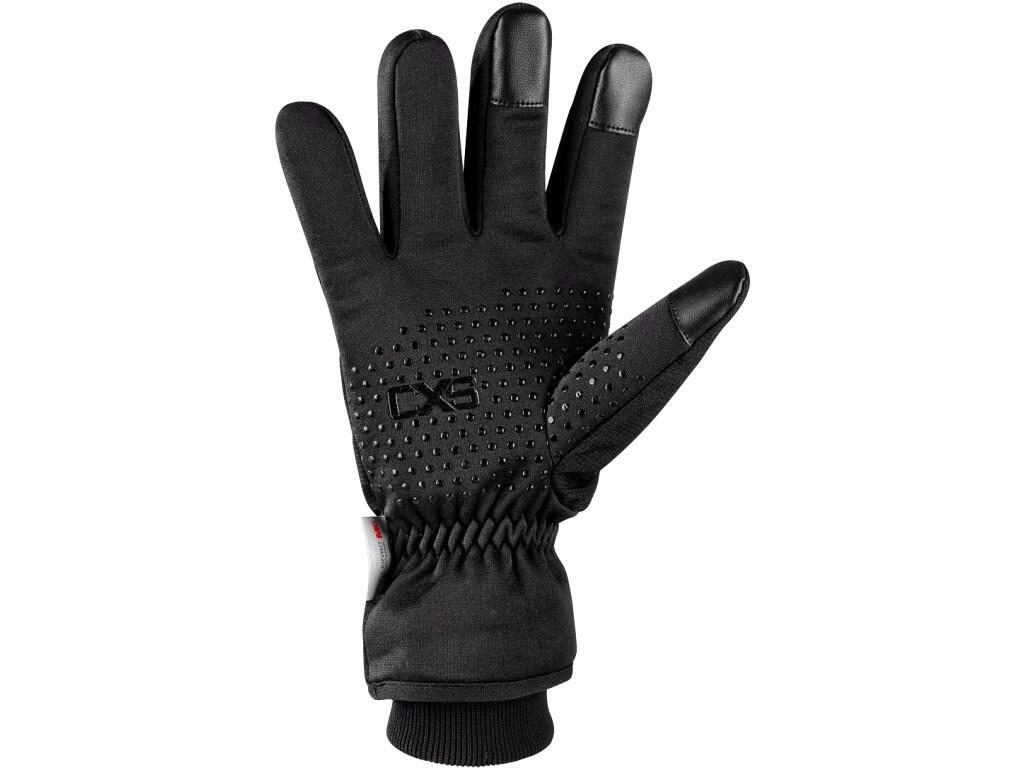 Gloves CXS NORNY: >Winter UNISEX gloves with fleece insulation, 3M Thinsulate lining and waterproof treatment. Non-slip silicone applications in the palm and thumb area. On the th…
