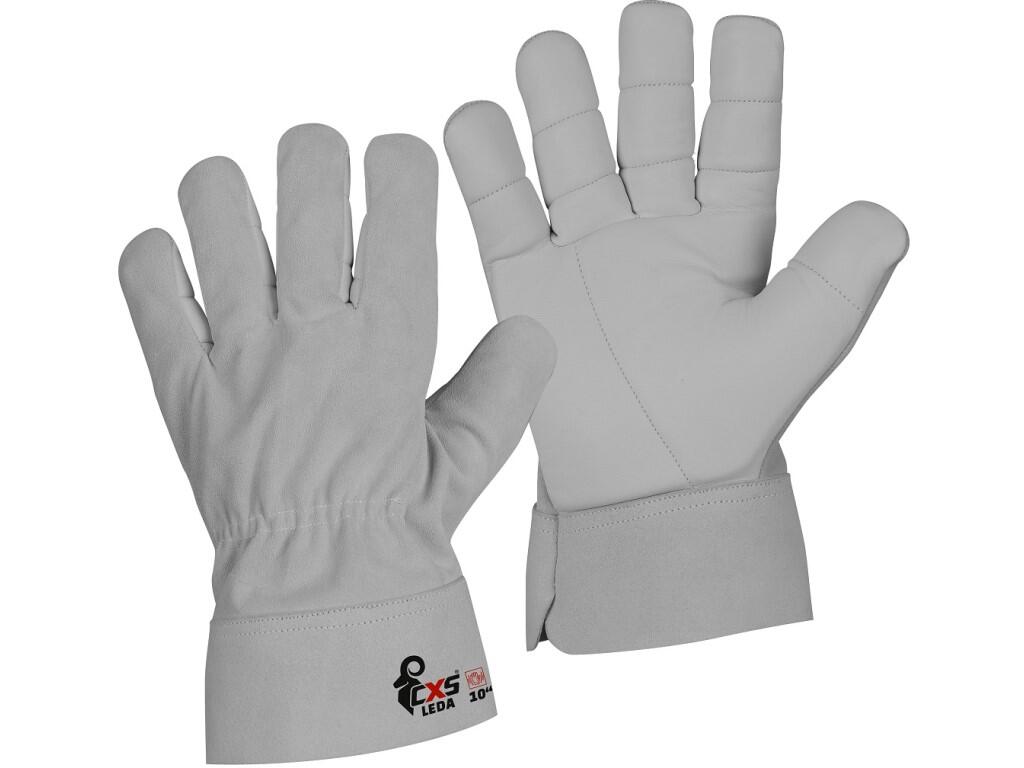 Gloves CXS LEDA: Anti-vibration leather gloves with VIBRASHIELD foam padding, which reduces the transmission of vibrations to the hands. Recommended application: work with vibrati…