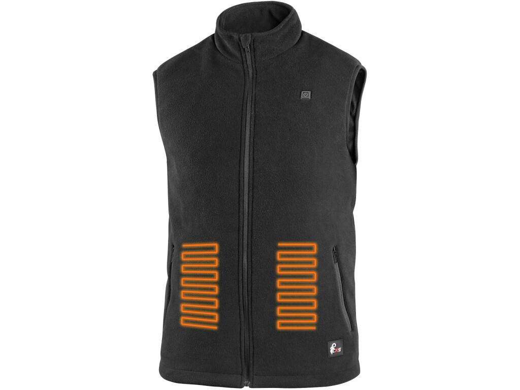 Vest CXS ANTARKTIDA: Men’s heated vest made of comfortable fleece material with anti-pilling treatment. The vest has integrated heating elements in the stomach, back and back of t…
