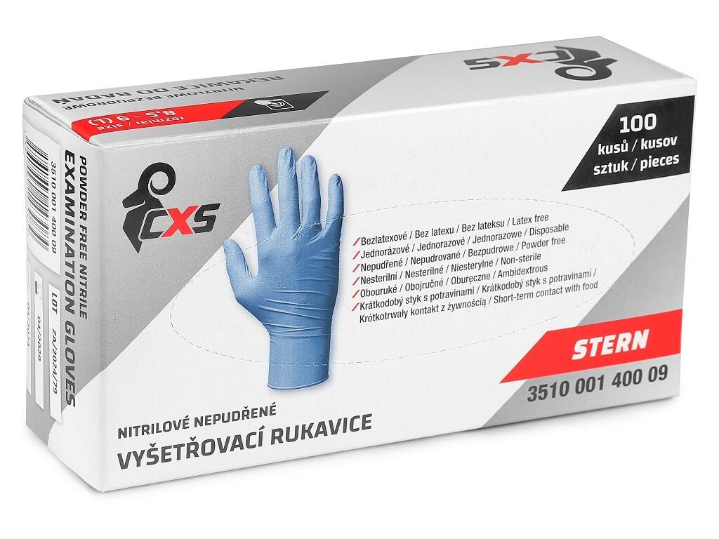 Gloves STERN: Disposable nitrile gloves, weight 4.0g, powder free, 100 pcs pack. Textured fingertips provide good comfort and tactility for sensitive, precise handling. They do no…
