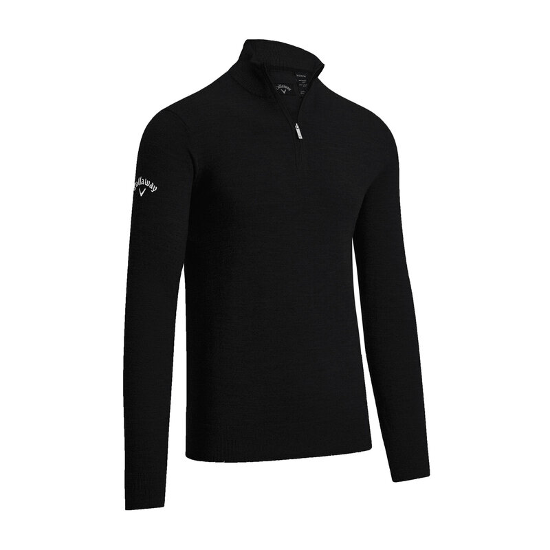 Callaway Ribbed 1/4 Zip Merino Sweater