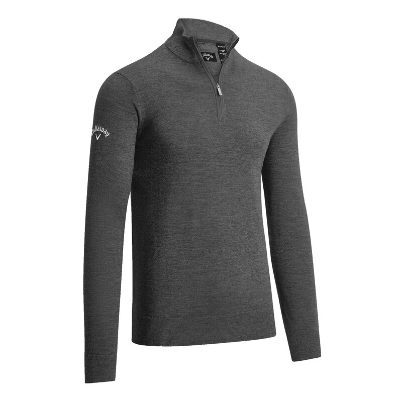 Callaway Ribbed 1/4 Zip Merino Sweater