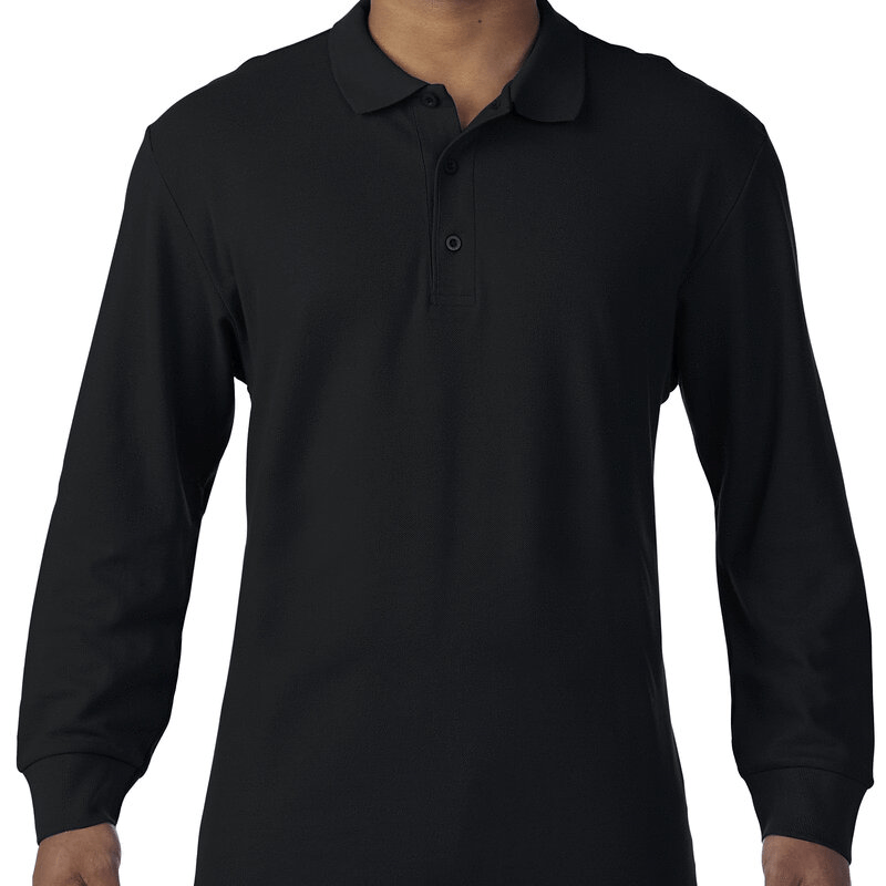 Gildan Premium Cotton Adult Long Sleeve Double Pique Polo