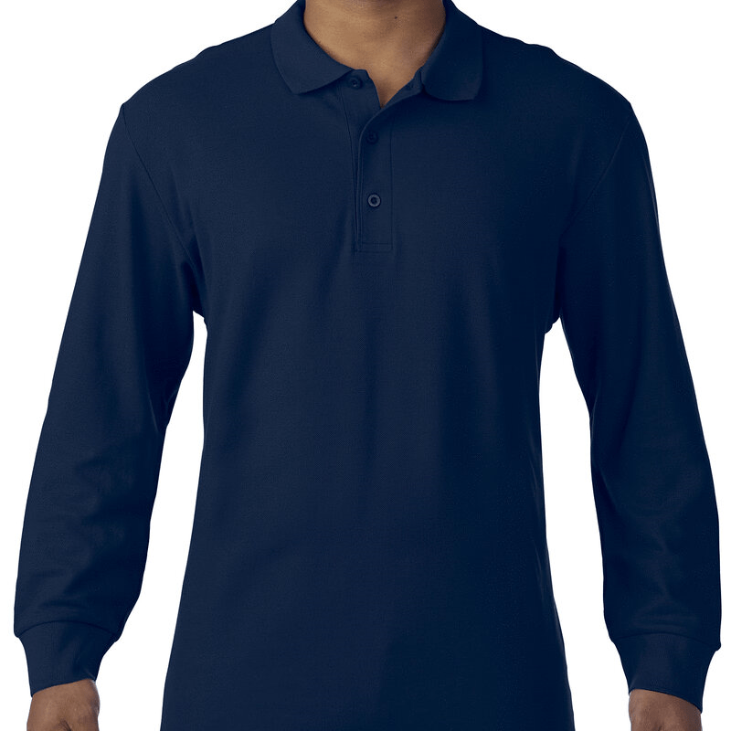 Gildan Premium Cotton Adult Long Sleeve Double Pique Polo