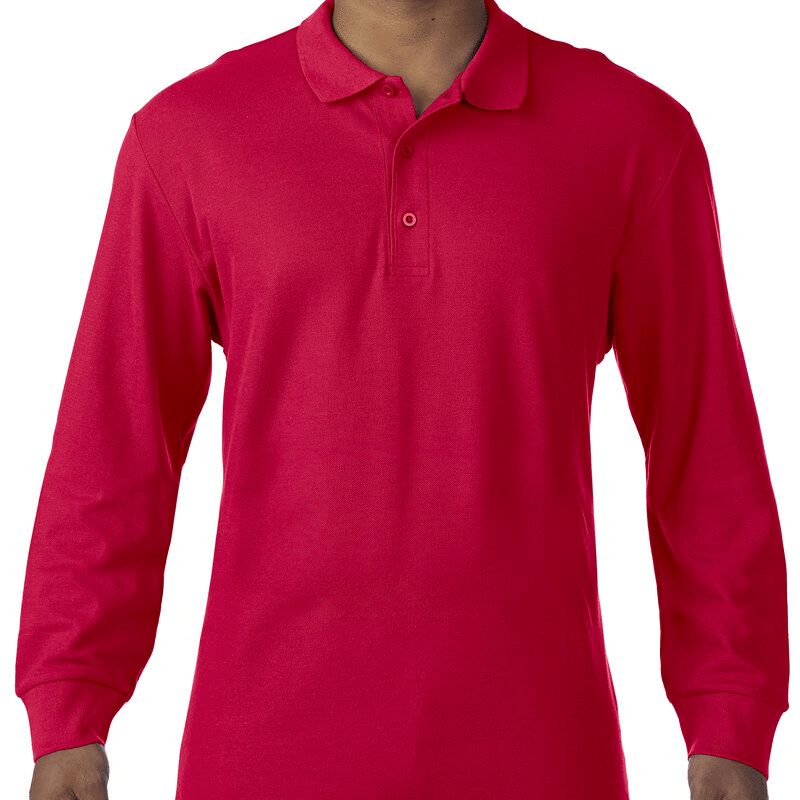 Gildan Premium Cotton Adult Long Sleeve Double Pique Polo
