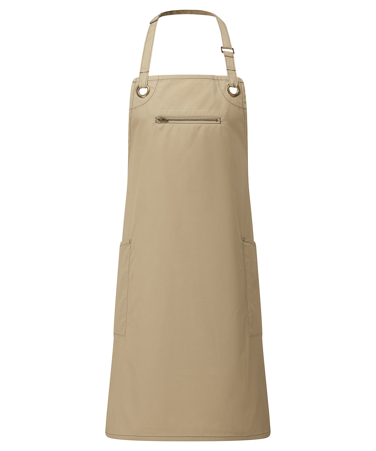 Barley Contrast Stitch Bib Apron