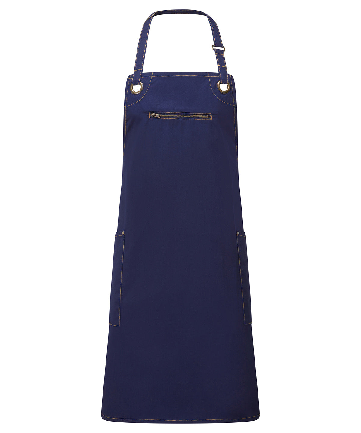 Barley Contrast Stitch Bib Apron