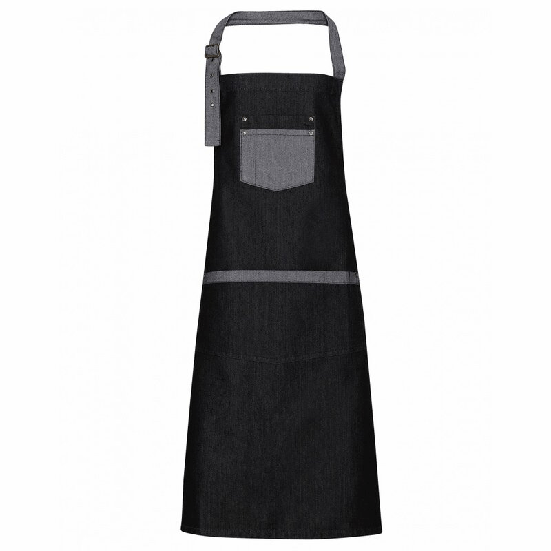 Premier Domain Contrast Denim Bib Apron