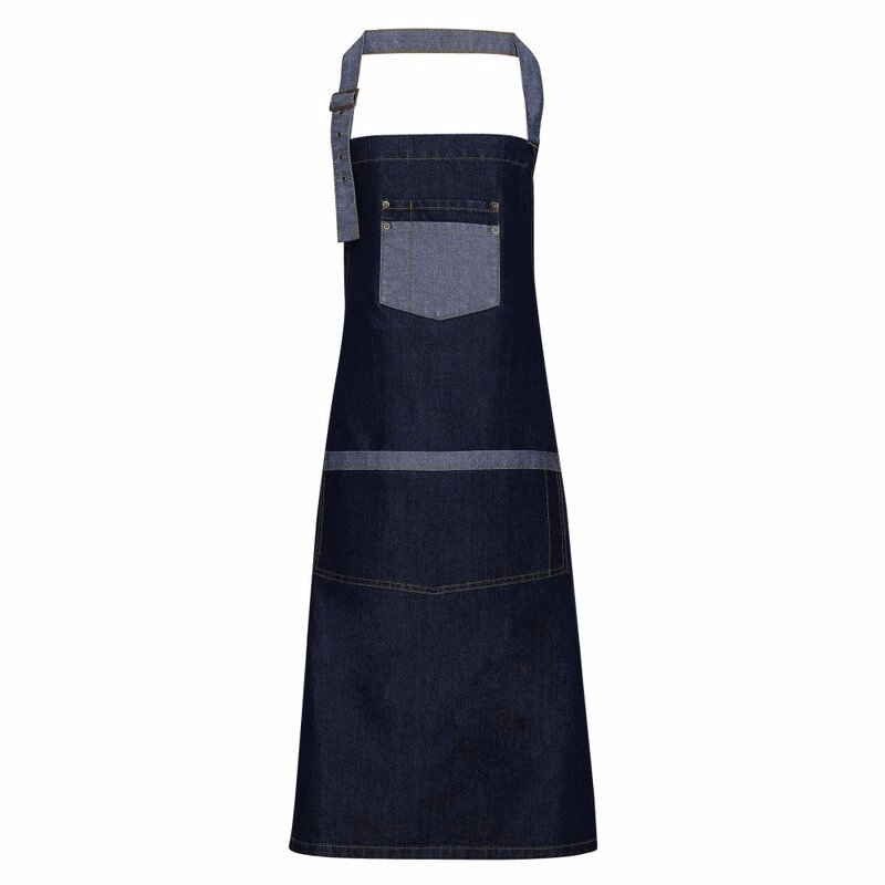 Premier Domain Contrast Denim Bib Apron