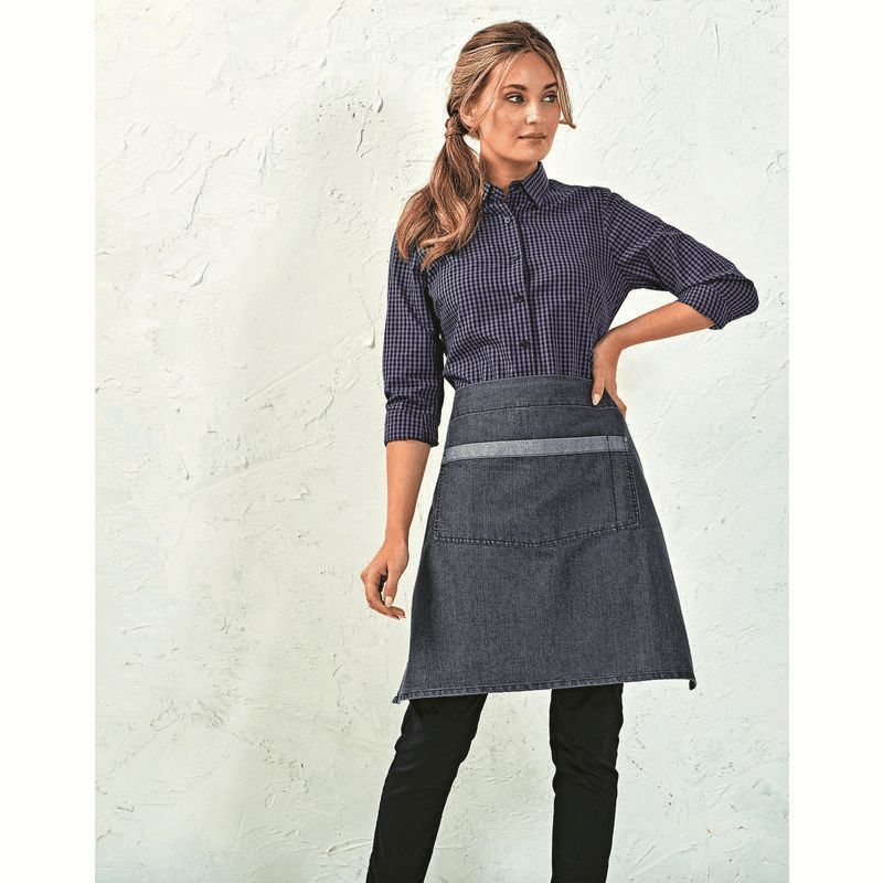 Premier Domain Contrast Denim Waist Apron