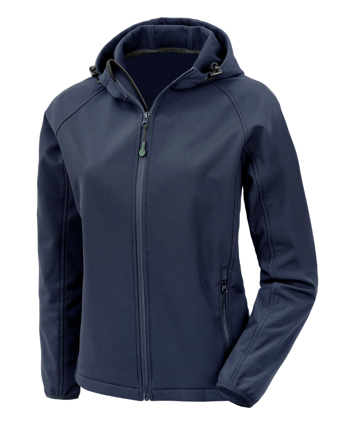 WomenÃ¢ÂÂs recycled 3-layer printable hooded softshell