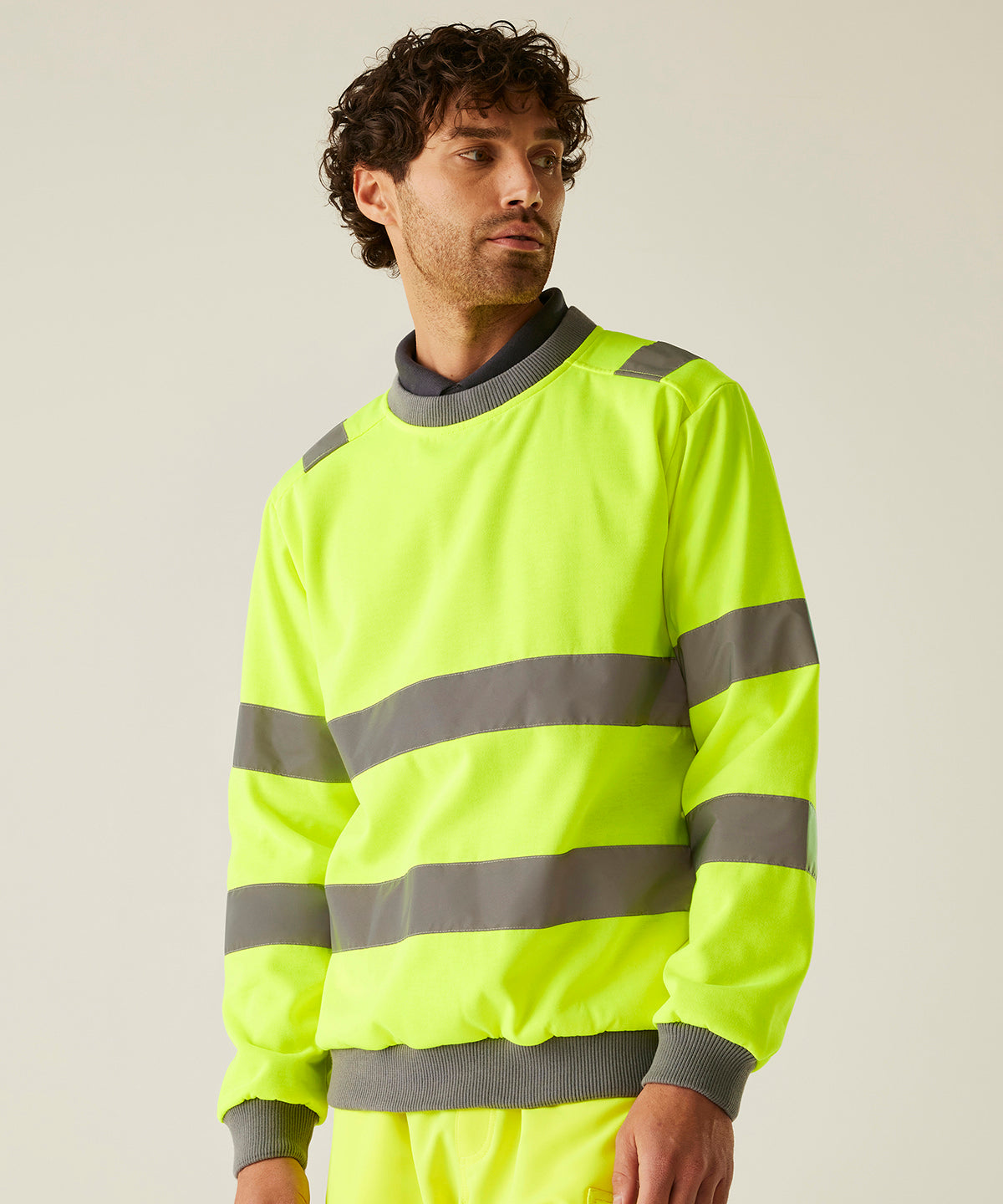 Hi-vis Pro contrast crew neck sweatshirt