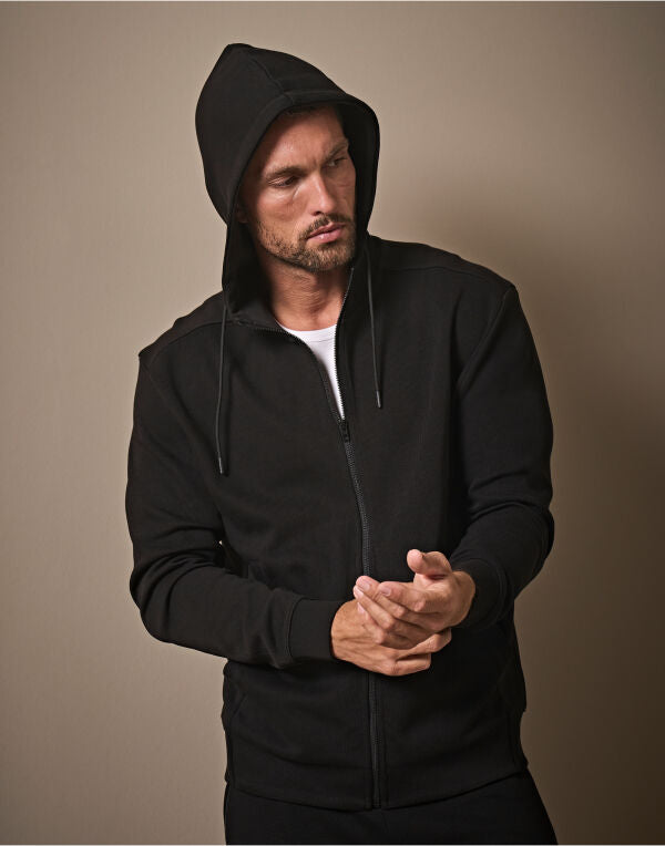 Tee Jays Ribbed Interlock Hood Full Zip